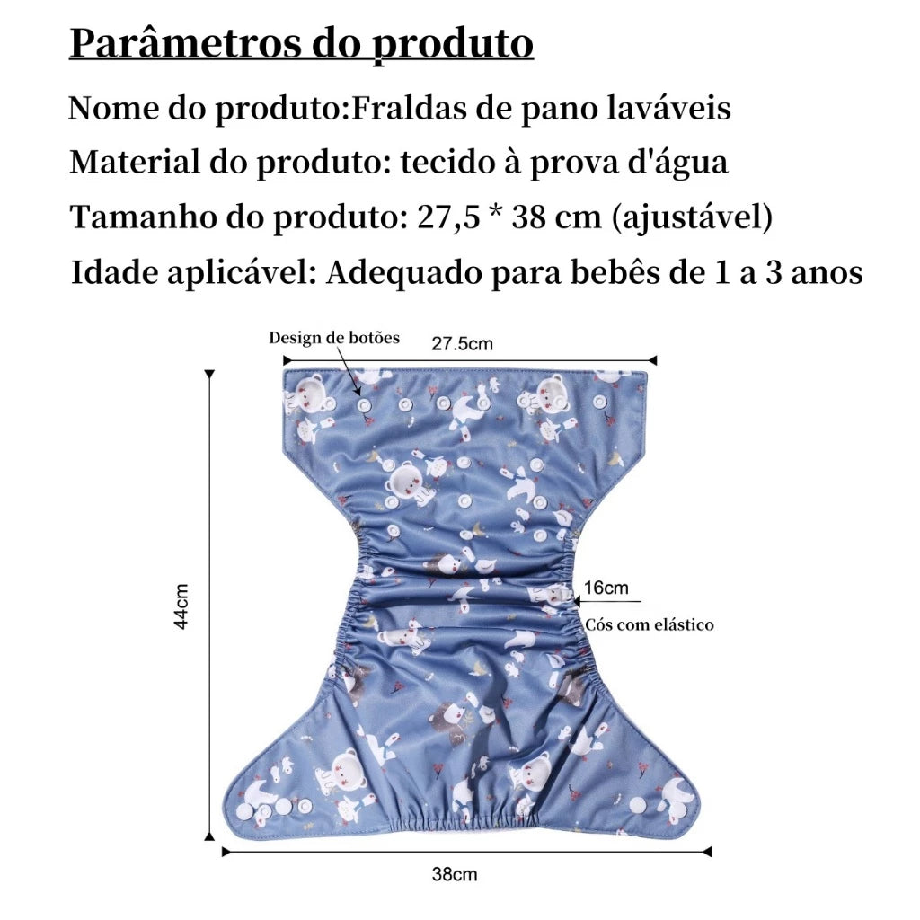 Fralda Aquática Reutilizável